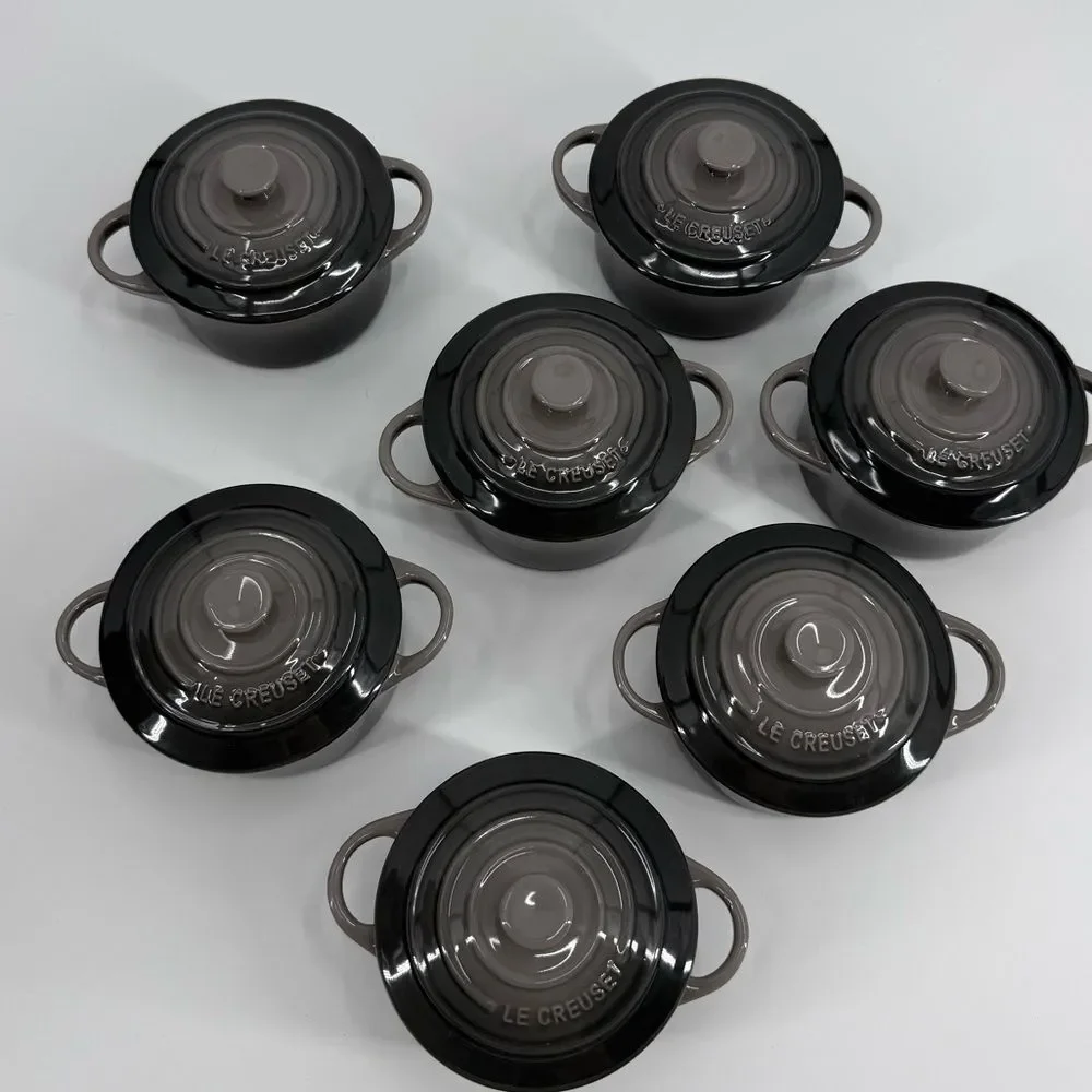 Le Creuset Mini Round Cocotte in Oyster | 8 oz